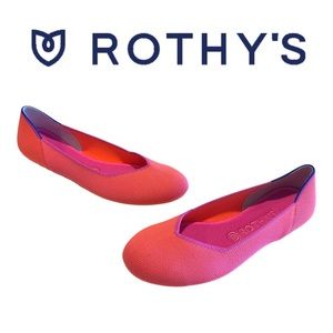 ROTHYS NEW Tropical pink Flats Size 9